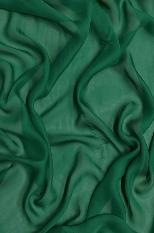 Green Silk Satin Chiffon SFC-1019 Fabric
