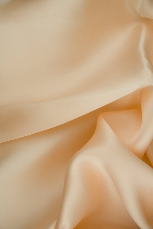 Peach Puree Silk Satin Face Organza Fabric
