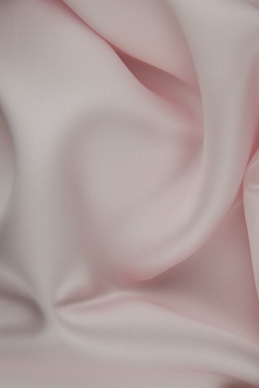 Primrose Pink Silk Satin Face Organza Fabric