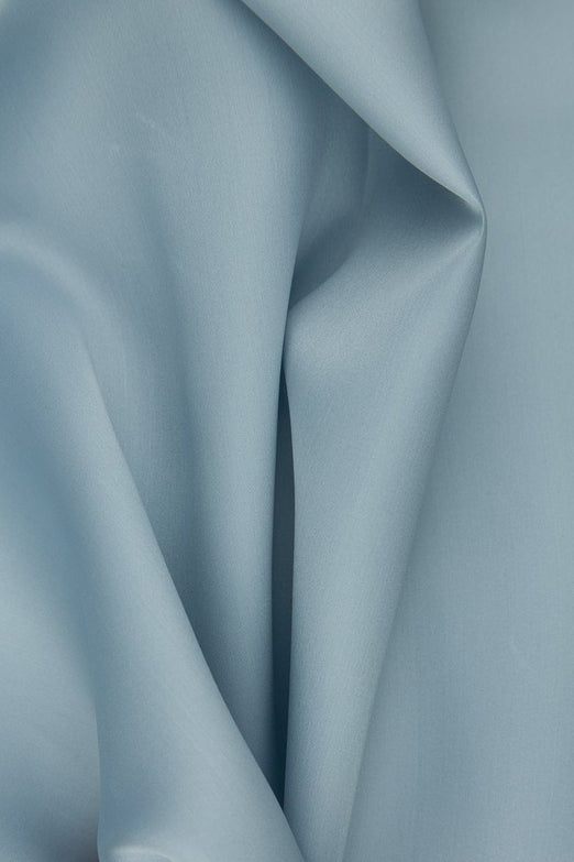 Arctic Blue Silk Satin Face Organza Fabric