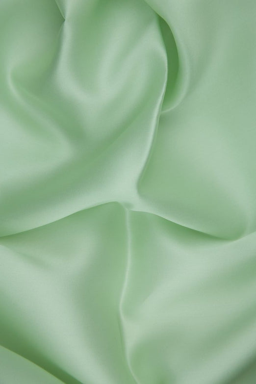 Clearly Aqua Silk Satin Face Organza Fabric