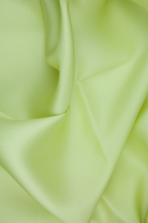 Tender Yellow Silk Satin Face Organza Fabric