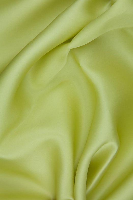 Lemongrass Grass Silk Satin Face Organza Fabric