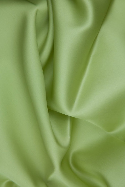 Lime Sherbet Silk Satin Face Organza Fabric