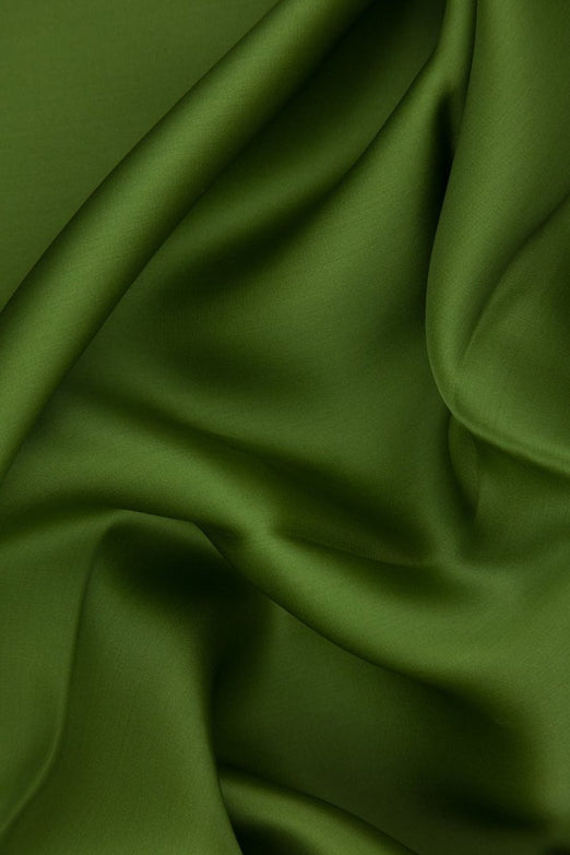 Grasshopper Silk Satin Face Organza Fabric