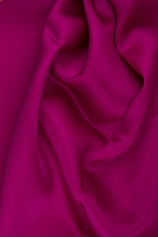 Very Berry Silk Satin Face Organza Fabric
