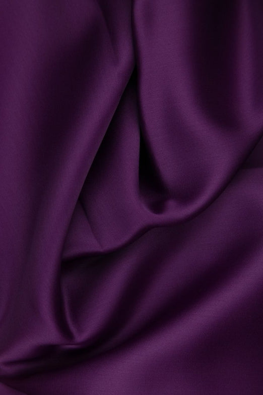Bright Violet Silk Satin Face Organza Fabric