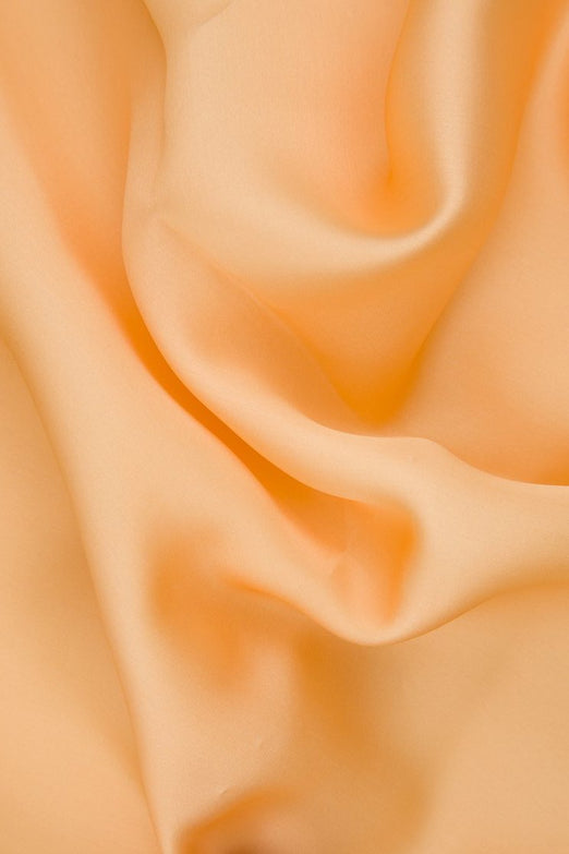 Caramel Cream Silk Satin Face Organza Fabric