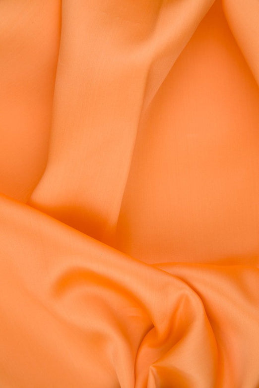 Pumpkin Silk Satin Face Organza Fabric