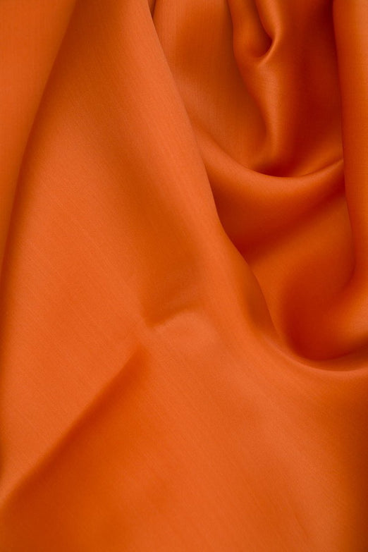 Mandarin Orange Silk Satin Face Organza Fabric