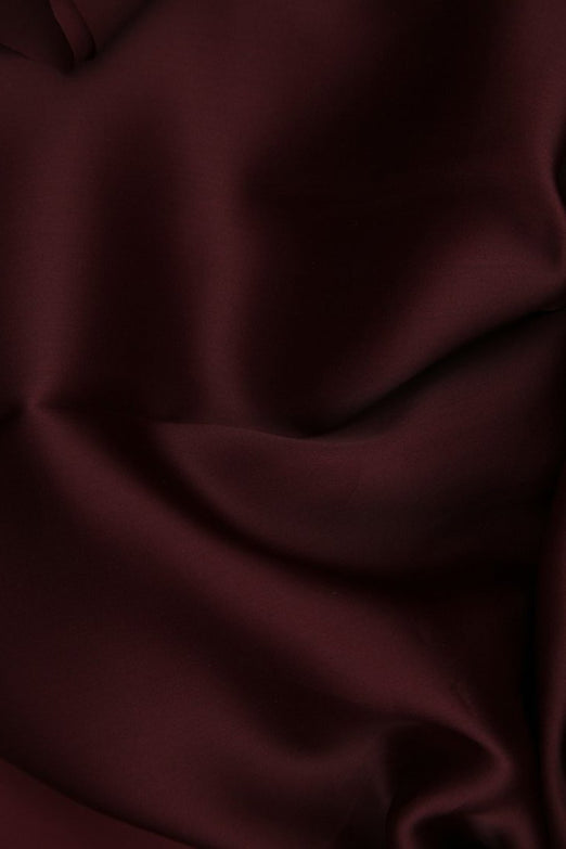Ruby Wine Silk Satin Face Organza Fabric