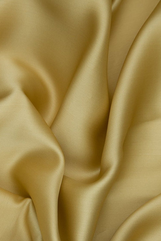Latte Silk Satin Face Organza Fabric