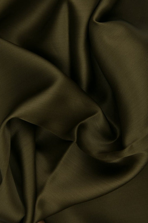 Sepia Silk Satin Face Organza Fabric