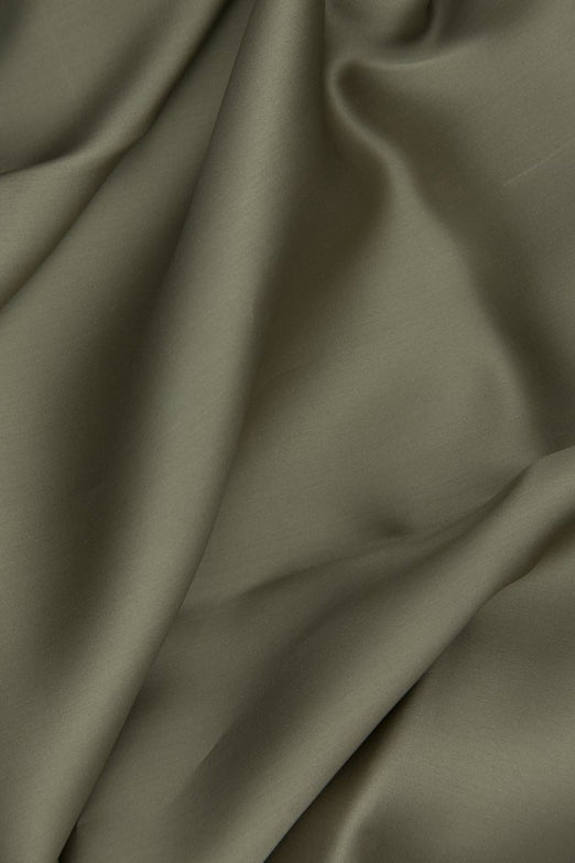 Light Taupe Silk Satin Face Organza Fabric