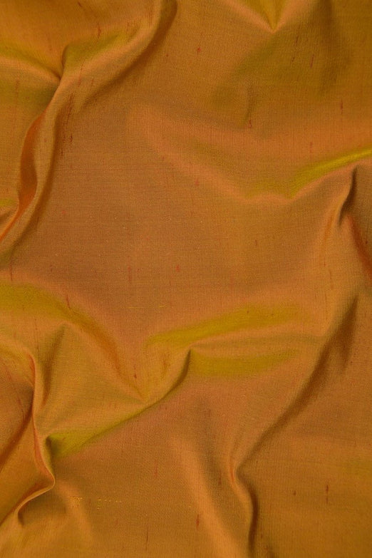Sun Burnt Orange Silk Shantung 54" Fabric