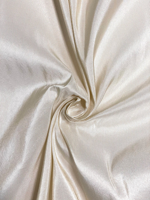 White Metallic Faille Fabric