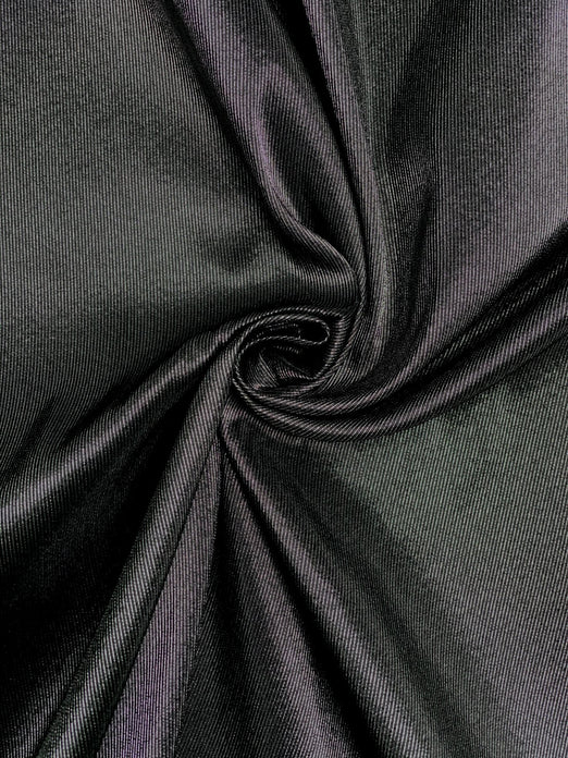 Black Metallic Faille Fabric