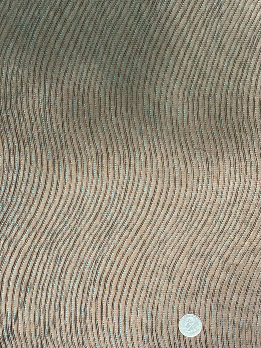 Mocha/Cyan Blended Silk Novelties SMH-07 Fabric