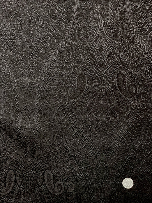 Black Blended Silk Novelties SMH-12 Fabric