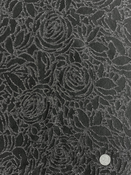Black/Silver Blended Silk Novelties SMH-80 Fabric