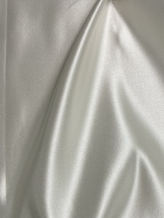 White Italian Satin Faille Fabric