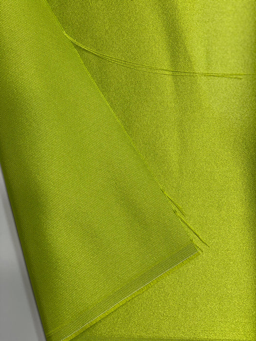Lime Green Italian Satin Faille Fabric