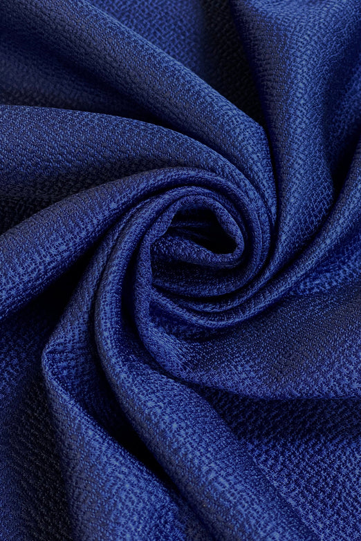 Soft Navy Silk & Wool Hammered Satin