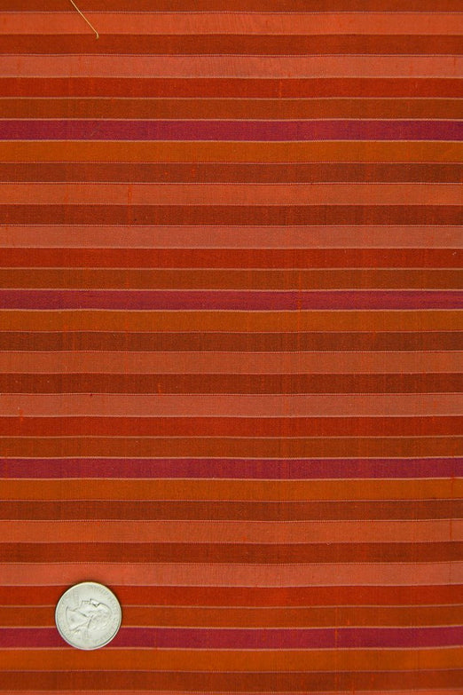Red Orange 040/4 Silk Taffeta Plaids & Stripes