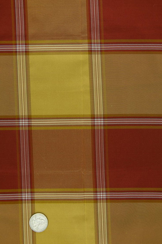 Red Gold 074/5 Silk Taffeta Plaids & Stripes