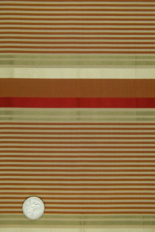Red Gold 086 Silk Taffeta Plaids & Stripes