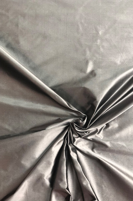 Steel Grey Taffeta Silk Fabric