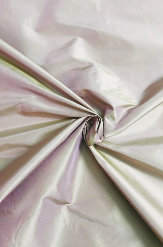 Lavender/Lime Green Taffeta Silk Fabric