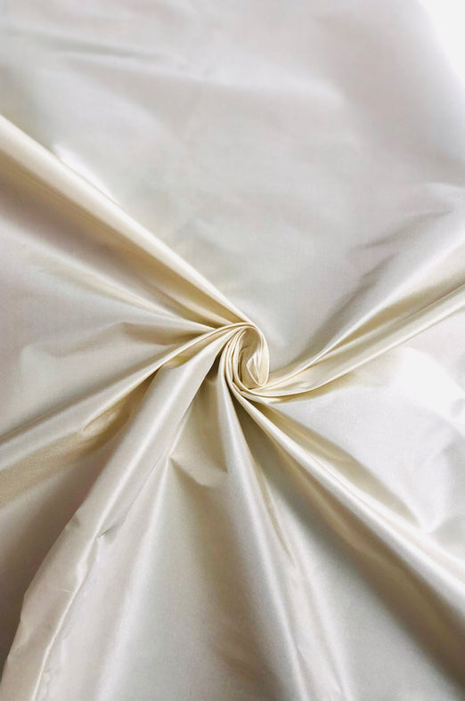 Cloud Cream Taffeta Silk Fabric