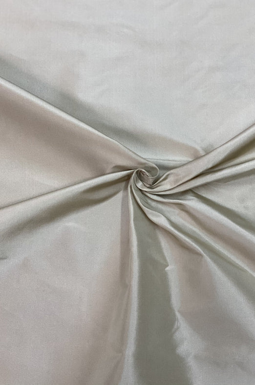 Oyster White Taffeta Silk Fabric