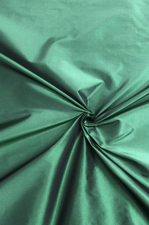 Hunter Green Taffeta Silk Fabric