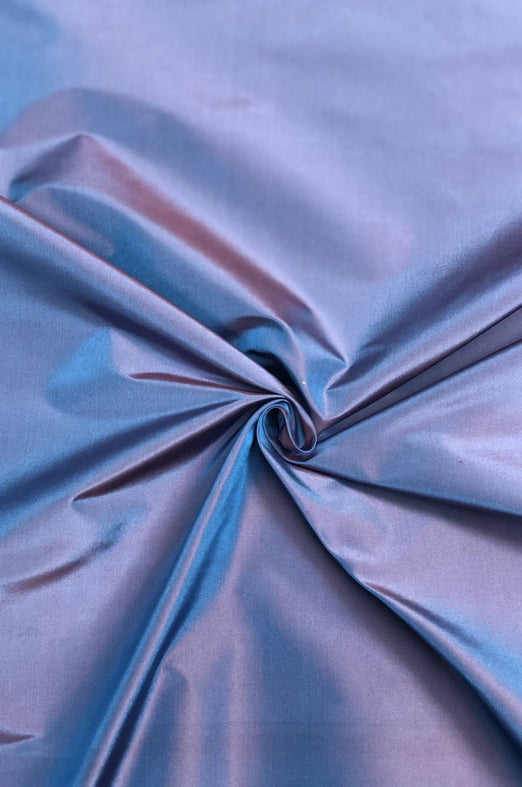 Iridescent Purple/Red Taffeta Silk Fabric