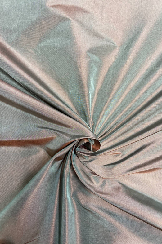 Iridescent Coral/Mauve Taffeta Silk Fabric