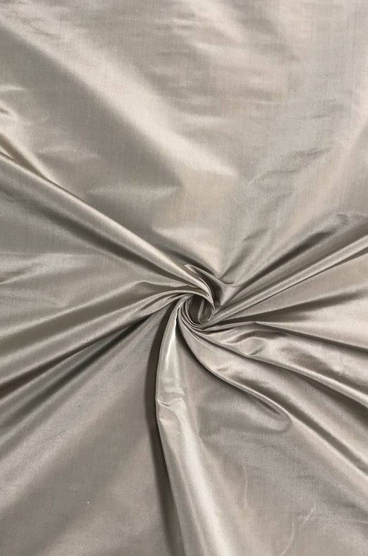 Simply Taupe Taffeta Silk Fabric