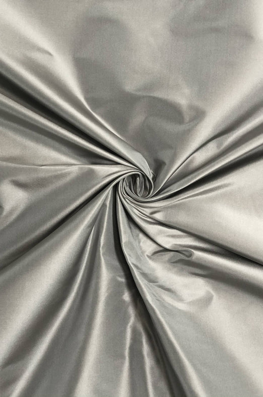 Flint Gray Taffeta Silk Fabric