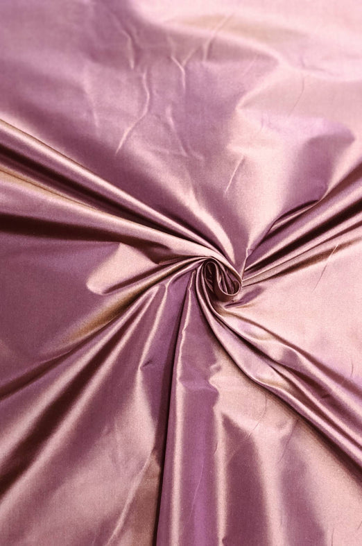 Iridescent Burgundy/Caramel Taffeta Silk Fabric