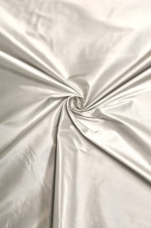 Pearled Ivory Taffeta Silk Fabric