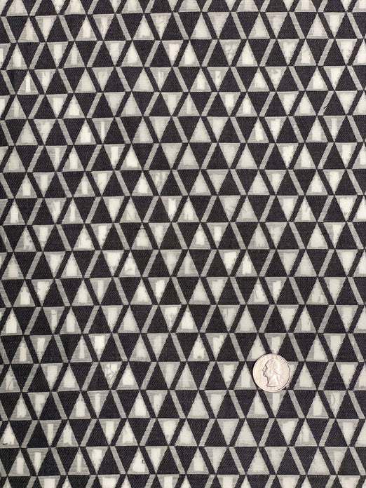 White Black 1039 - 1 Geometric Pattern Cotton Blend Novelty