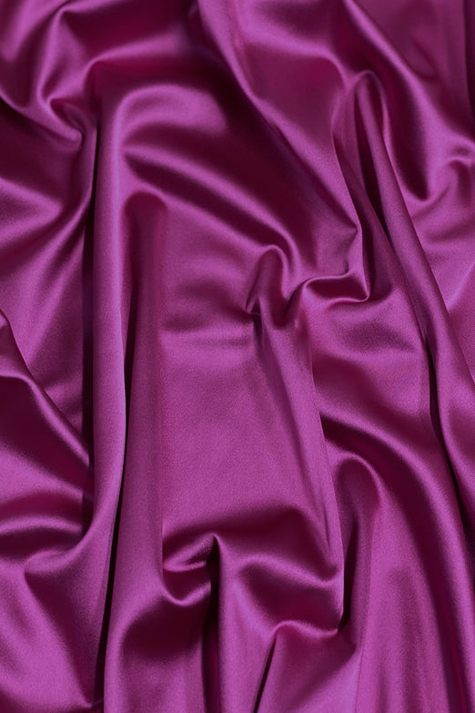 Raspberry Italian Stretch Satin Fabric