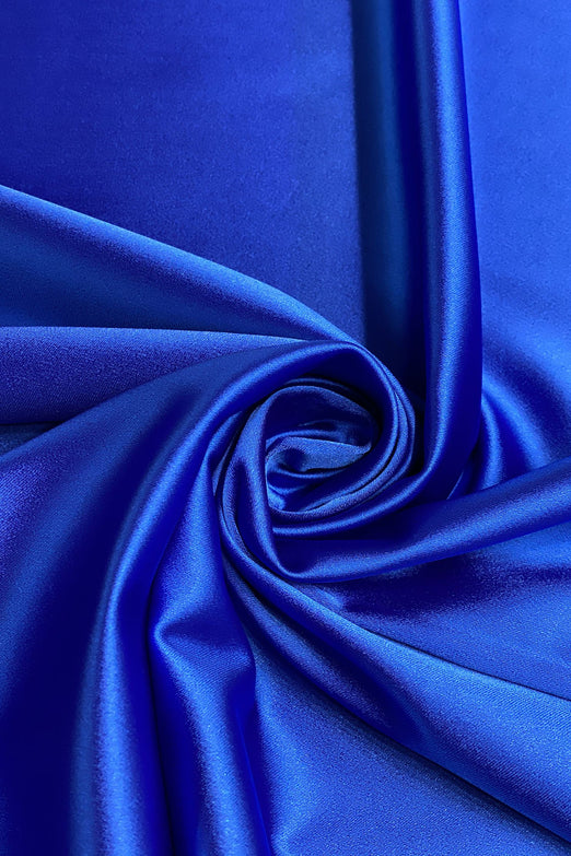 Royal Blue Italian Stretch Satin Fabric