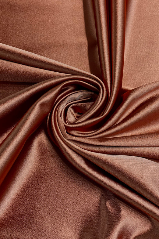 Copper Italian Stretch Satin Fabric