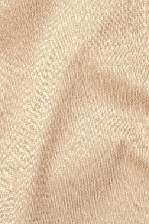 Almond Buff Silk Shantung 54" Fabric