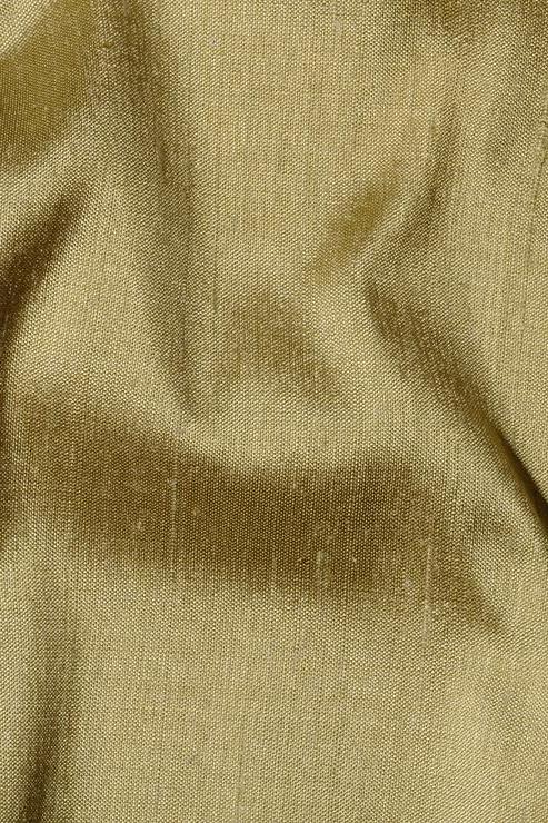 Amber Green Silk Shantung 44" Fabric
