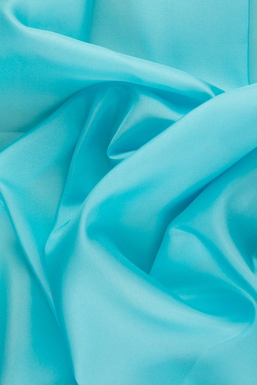 Angel Blue Habotai Silk Fabric