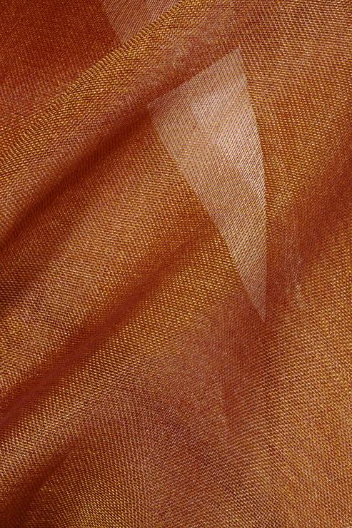 Antelope Brown Silk Organza Fabric