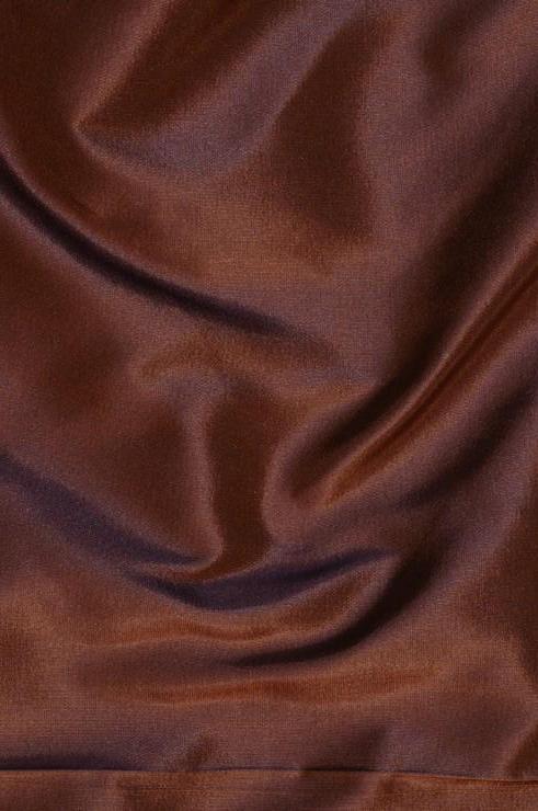 Antique Rust Brown Taffeta Silk Fabric
